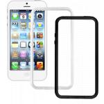 Pack de 2 Bumpers iPhone 5 / 5S / SE Noir + Transparent + Protège écran Plat