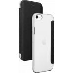 Folio iPhone SE 2022 / SE / 8 / 7 / 6S / 6 avec coque transparente Fonction Stand Noir - Circuit court europ&eacute;en