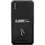 Coque iPhone X / XS TuneCC Cuir + Porte-carte intégré Noire