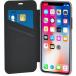 Folio iPhone XR avec coque transparente Fonction Stand Noir