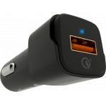 USB A Car Charger 2.4A FastCharge Black