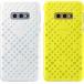 Pack de 2 Coques Samsung Galaxy S10E Micro-perfor&eacute;e Blanche et Jaune