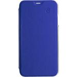 Folio iPhone SE 2022 / SE / 8 / 7 / 6S / 6 Premium dos Crystal Cuir Bleu