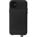 Coque iPhone 11 Elysée Cuir + Porte-carte magnétique Noire