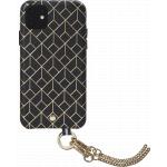 Coque iPhone 11 Saint Germain Cuir + Bandouli&egrave;re Noire
