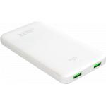 Powerbank 10000mAh 2 ports USB A Blanc