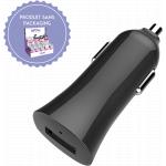 Chargeur voiture USB A Wrapp&eacute; 2.1A FastCharge Noir Vrac pour box