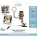 Vlogging Kit Eclairage anneau Blanc S Pince de fixation Noir