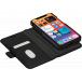 Folio Coque Magnétique iPhone 12 mini Lynge Cuir Fonction Stand Noir