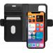 Folio Coque Magnétique iPhone 12 mini Lynge Cuir Fonction Stand Noir