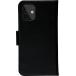 Folio Coque Magnétique iPhone 12 mini Lynge Cuir Fonction Stand Noir