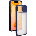 Coque iPhone 12 / 12 Pro Slide + Cache coulissant pour caméra Contour Bleu