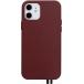 Coque iPhone 12 mini Elysée Cuir Bordeaux