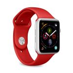 Pack de 2 Bracelets Apple Watch 38-40-41mm Icon Silicone 138 à 205mm S/M + M/L Rouge