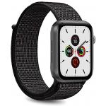Bracelet Apple Watch 42-44-45-49mm Nylon Sport 155 à 210mm 42-44-45-49mm Noir