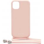 Coque Bandoulière iPhone 12 / 12 Pro Silicone Rose Poudré