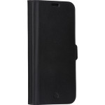 Folio Coque Magn&eacute;tique iPhone 13 Lynge Cuir Fonction Stand Noir