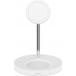 Wireless Charging Station 15W Qi 2 zone stand iPhone + Airpods + Charger White