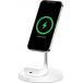 Wireless Charging Station 15W Qi 2 zone stand iPhone + Airpods + Charger White