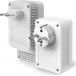 Kit de 2 Adaptateurs CPL WiFi AV1000Mbps WiFi AC1200Mbps Prise gigogne + Port Ethernet RJ45 Blanc