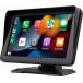 Multimedia car screen 7'' Carplay/Android Auto/MirrorLink with sun visor Dashboard mount Black