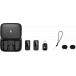 Kit de 2 Micros Cravate sans fil + Bo&icirc;tier de charge sans fil Noir