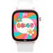 Montre connect&eacute;e ICE SMART Junior Find Hub 3.0 Rectangulaire Bracelet Silicone Rose et Blanc