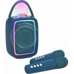 Bluetooth&reg; Speaker Karaoke Singy Party 8W with Light Effects with 2 wireless micros Dark Blue