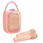 Bluetooth&reg; Speaker Karaoke Singy Party 8W with Light Effects with 2 wireless micros Pink