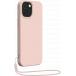 Coque iPhone 13 mini Silicone Strap + Dragonne assortie Rose Nude