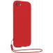Coque iPhone SE 2022 / SE / 8 / 7 / 6S / 6 Silicone Strap + Dragonne assortie Rouge