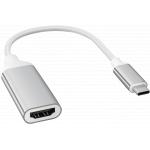 Video Adapter Reinforced USB C to HDMI&trade; HiSpeed Ultra HD 4K White + Lifetime Warranty