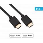 Video Cable HDMI&trade; 1.5m HiSpeed Full HD M/M 19-pin gold connector Black + Lifetime Warranty