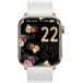 Montre connect&eacute;e ICE SMART 2.0 Rectangulaire Bracelet Silicone Rose gold / Blanc