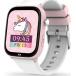 Montre connect&eacute;e ICE SMART Junior 3.0 Find My Rectangulaire Bracelet Silicone Rose / Blanc