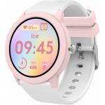 Montre connect&eacute;e ICE SMART Junior RD 3.0 Amoled Ronde Bracelet Silicone Rose / Blanc