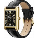 Montre connect&eacute;e ICE SMART TK 2.0 Rectangulaire Bracelet Cuir Or Croco Noir
