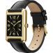 Montre connect&eacute;e ICE SMART TK 2.0 Rectangulaire Bracelet Cuir Or Grain Noir