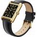 Montre connect&eacute;e ICE SMART TK 2.0 Rectangulaire Bracelet Cuir Or Grain Noir