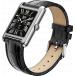 Montre connect&eacute;e ICE SMART TK 2.0 Rectangulaire Bracelet Cuir Argent Croco Noir