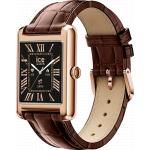 Montre connect&eacute;e ICE SMART TK 2.0 Rectangulaire Bracelet Cuir Rose Croco Marron