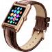 Montre connect&eacute;e ICE SMART TK 2.0 Rectangulaire Bracelet Cuir Rose Croco Marron