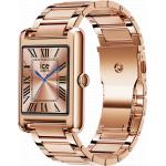 Montre connect&eacute;e ICE SMART TK 2.0 Rectangulaire Bracelet Acier inoxydable Or rose m&eacute;tal