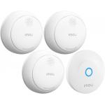 Smoke detector with warning siren + Intelligent Zigbee Gateway White
